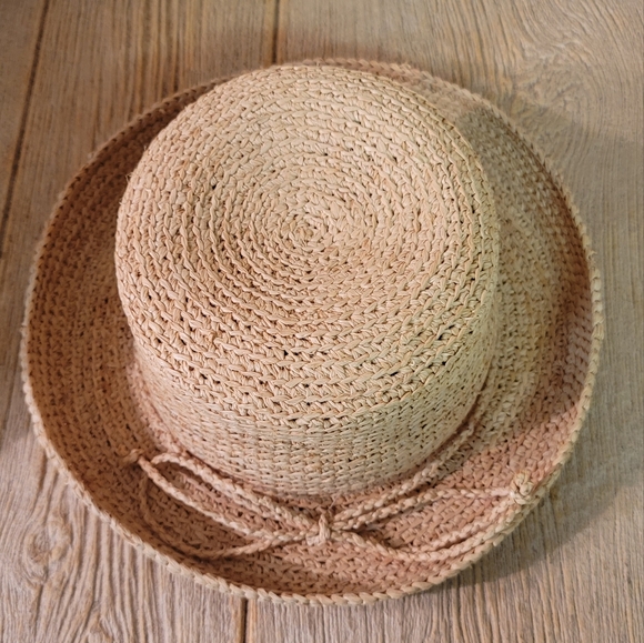 Scala Women's Crocheted Raffia Hat - Picture 2 of 7